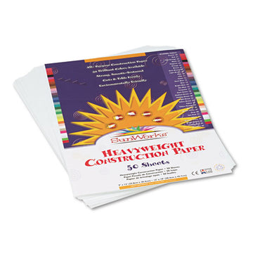 SunWorks® Construction Paper, 58lb, 9 X 12, Bright White, 50-pack freeshipping - TVN Wholesale